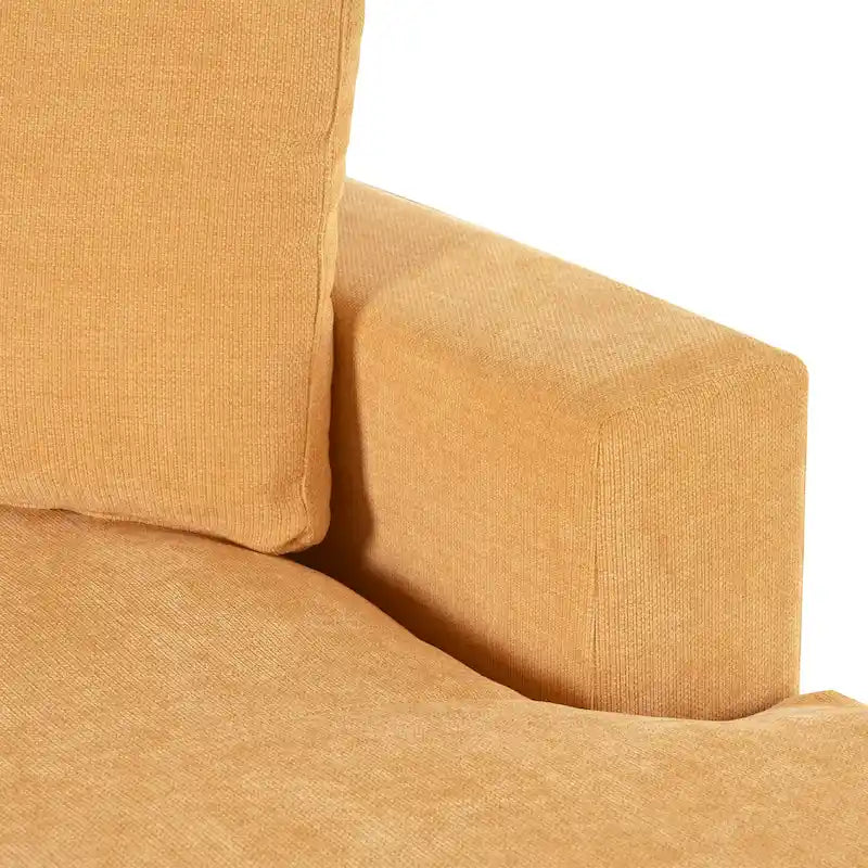 53.5" Chaise Lounge Chair With Solid Wood Legs And Comfort Pillows