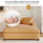 53.5" Chaise Lounge Chair With Solid Wood Legs And Comfort Pillows