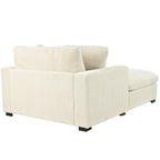 53.5" Chaise Lounge Chair With Solid Wood Legs And Comfort Pillows
