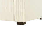 53.5" Chaise Lounge Chair With Solid Wood Legs And Comfort Pillows