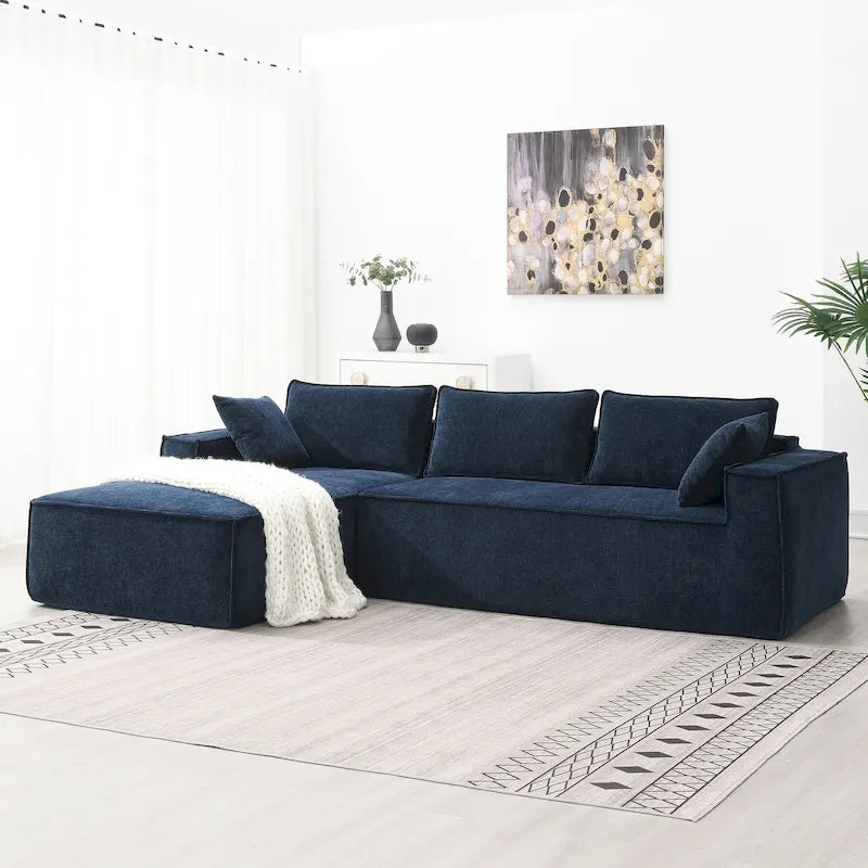 Zab Chenille 2 Pieces Sectional Sofa By Gdfstudio
