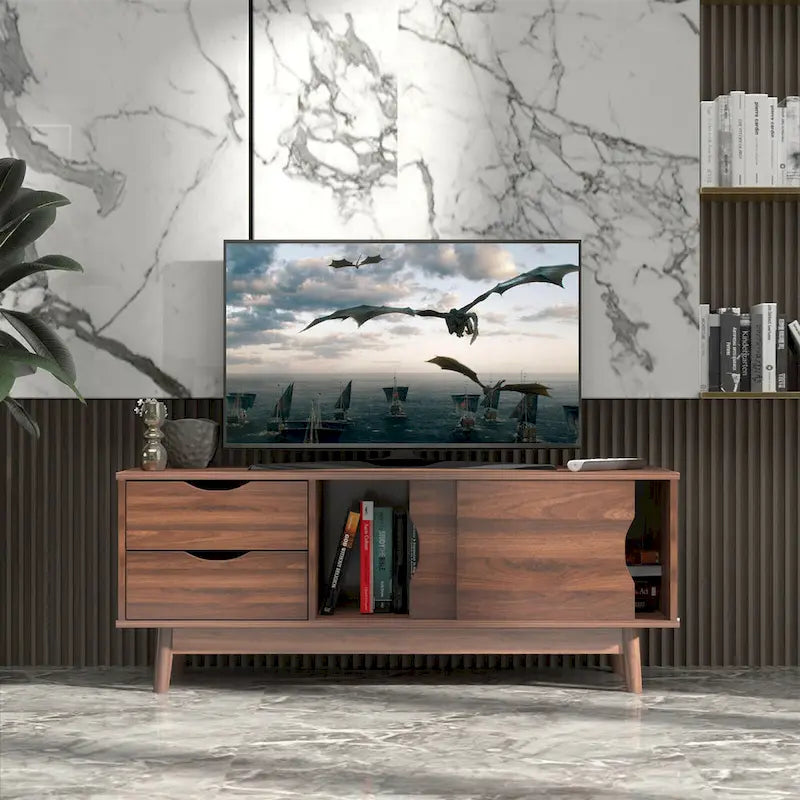 Gymax TV Stand For TV Up To 60" Media Console Table Storage With - See Details