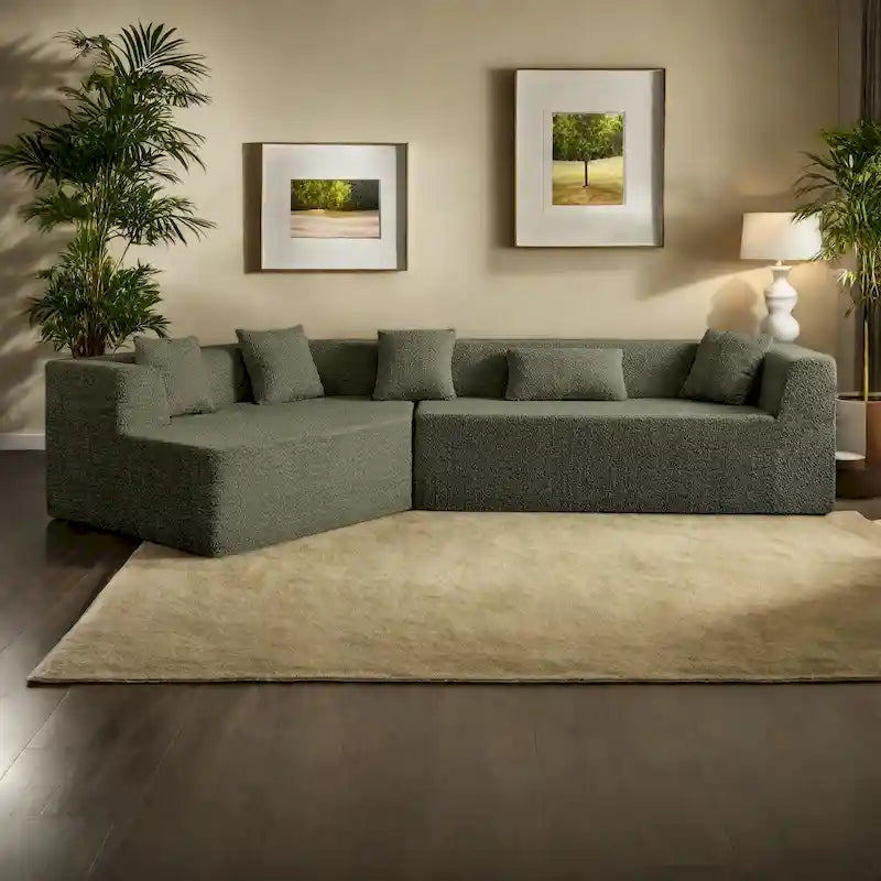 127.5 - inch Fabric Sectional Sofa Round