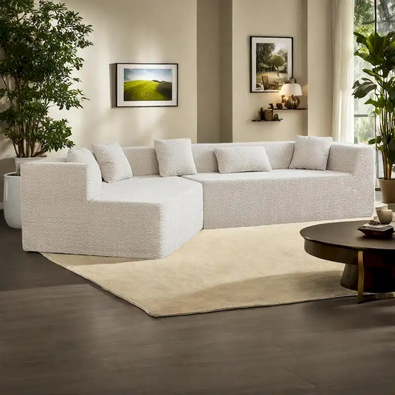 127.5 - inch Fabric Sectional Sofa Round