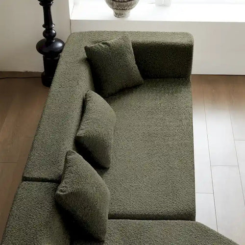 127.5 - inch Fabric Sectional Sofa Round - Beige