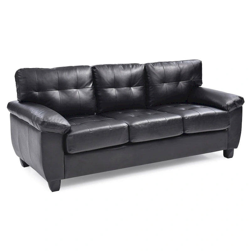 Gallant 78 In. W Flared Arm Faux Leather Straight Sofa - 33"l x 78"w x 35"h - Gray