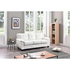 Gallant 78 In. W Flared Arm Faux Leather Straight Sofa - 33"l x 78"w x 35"h