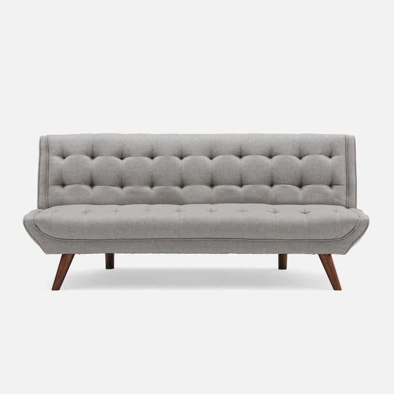 Modern Armless Fabric Grey Sofa Bed Adjustable Folding Sofa - 32.09*71.06*22.05 inches