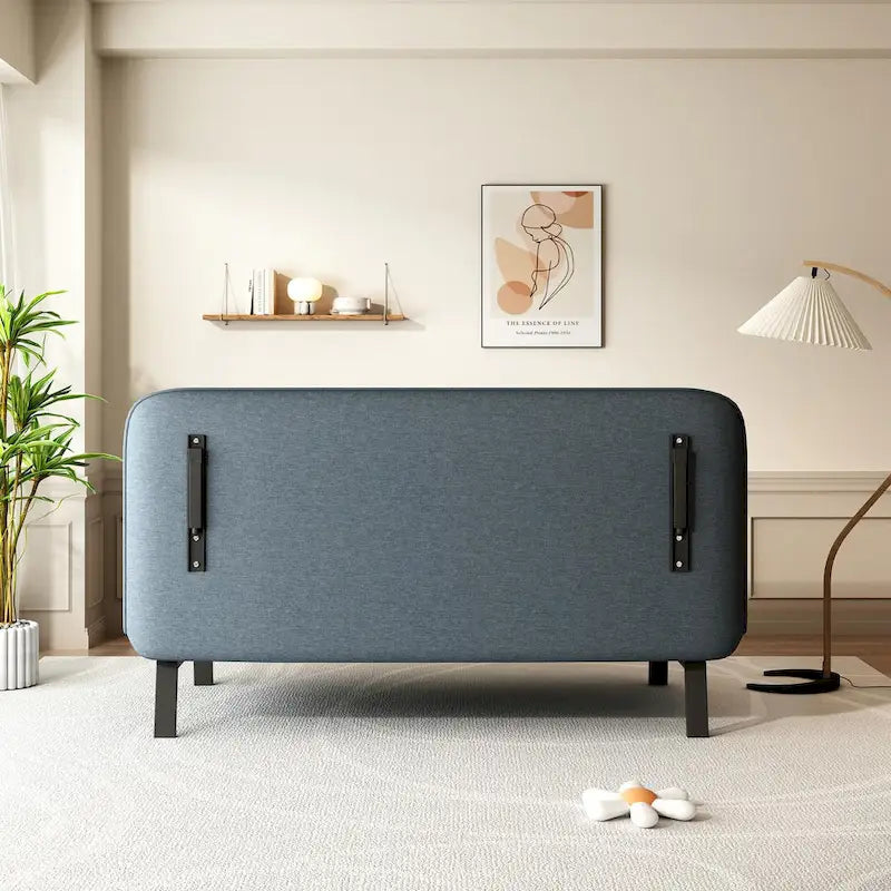 Convertible Tri - Fold Sofa Bed With Adjustable Backrest & Pillow - 31.5 Inch