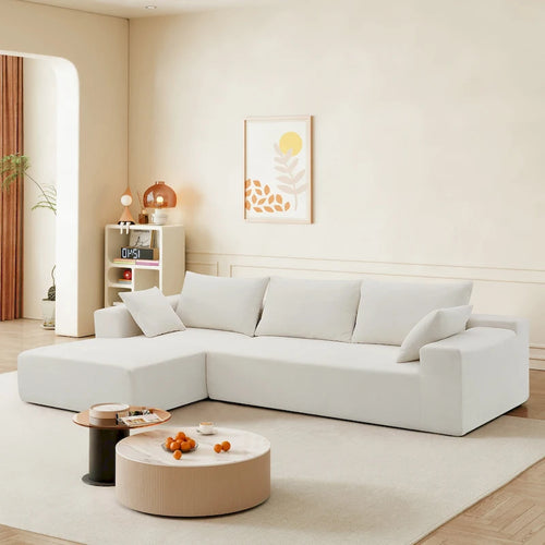 [video Provided] [new] 109*68" Modular Sectional Living Room Sofa Set, Modern Minimalist Style Couch, Upholstered Sleeper Sofa F - N/a (1)